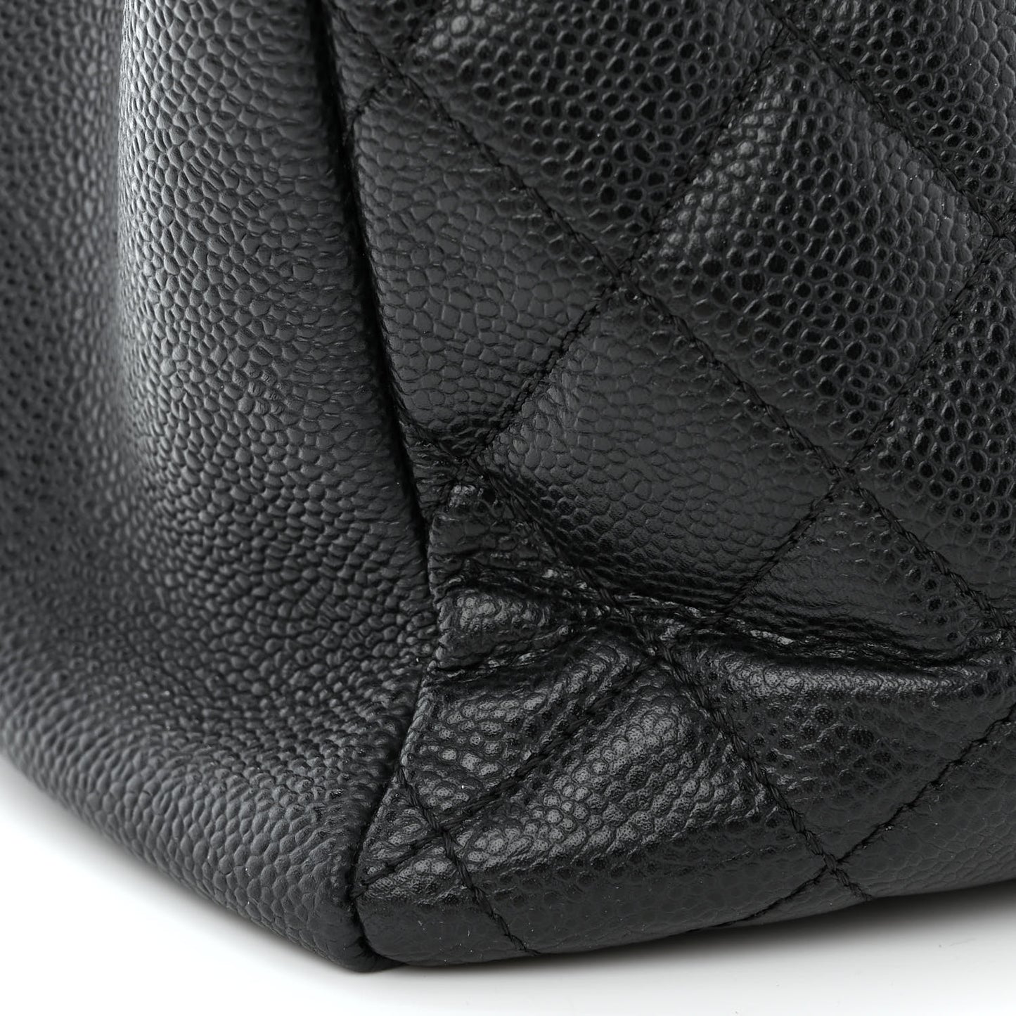 Caviar Quilted Grand Shopping Tote GST Black