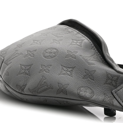 Louis Vuitton Calfskin Monogram Shadow Discovery Bumbag PM Gray 9 of 9