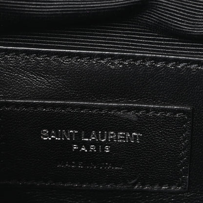 Saint Laurent Calfskin Fringe Small Monogram Satchel Black 6 of 10