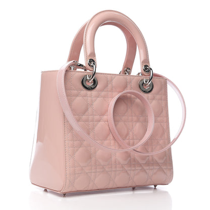 Christian Dior Patent Cannage Medium Lady Dior Rose Clair 2 of 11