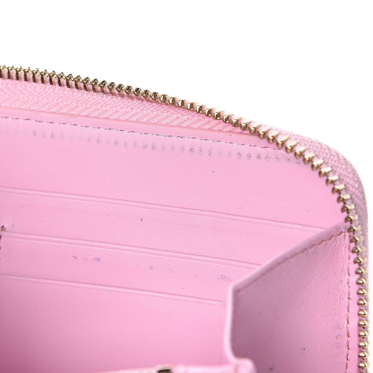 Vitello Palazzo Medusa Zip Around Wallet Pink