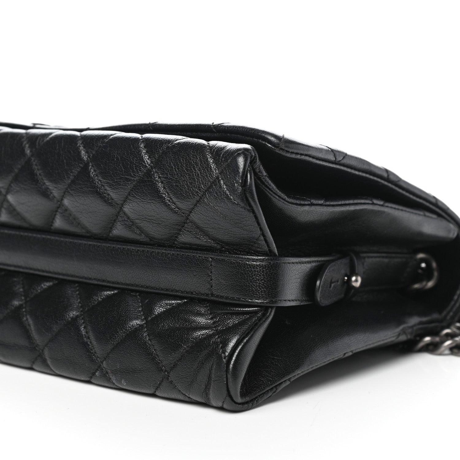 Chanel Metallic Goatskin Large City Rock Flap Black 9 of 10