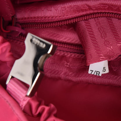 Prada Nylon Vela Double Buckle Backpack Fuxia 9 of 10