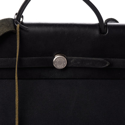 Hermes Toile Vache Calfskin Herbag 39 MM Black 8 of 10