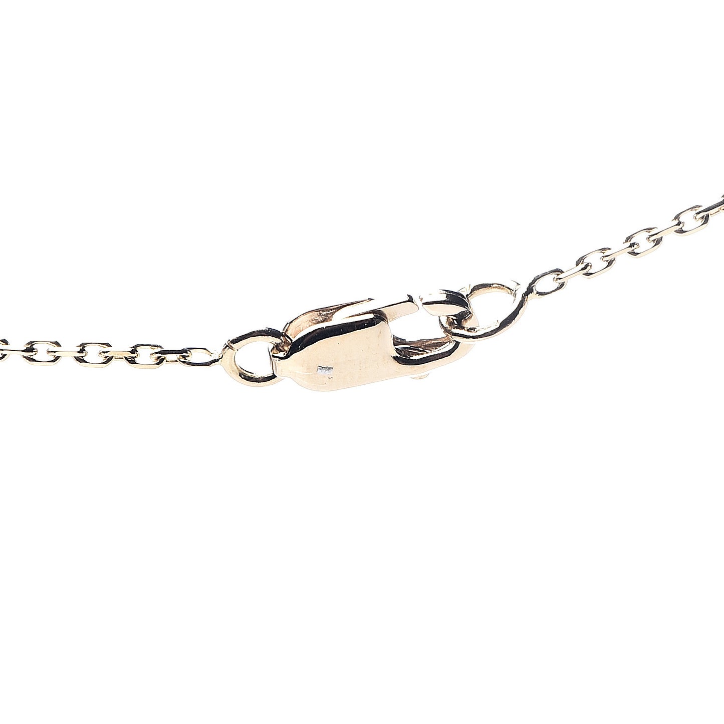 18K Yellow Gold Mother of Pearl Sweet Alhambra Butterfly Pendant Necklace