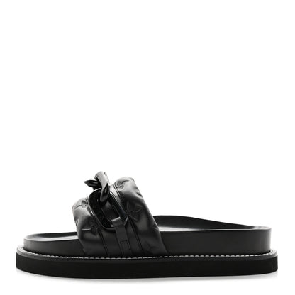Louis Vuitton Calfskin Embossed Monogram Sunset Flat Comfort Mule 36 Black 1 of 10