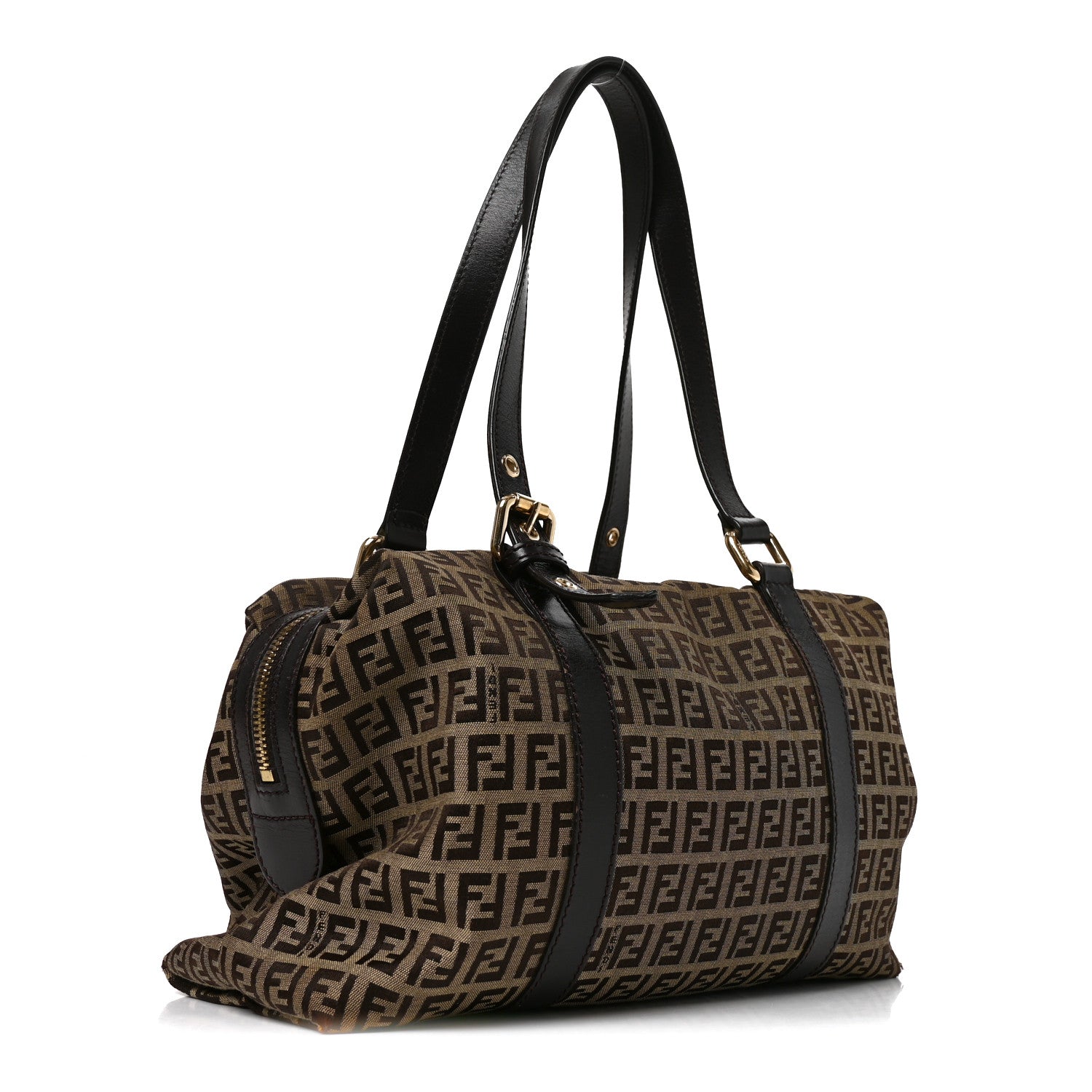 Fendi Zucchino Boston Brown 2 of 9