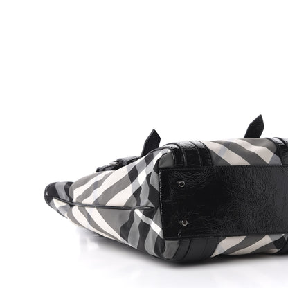Burberry Nylon Beat Check Small Victoria Tote Black 6 of 12