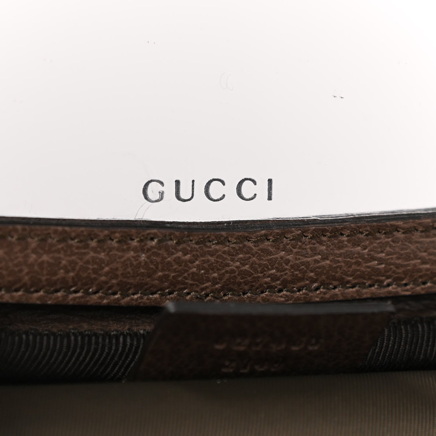Gucci GG Supreme Monogram Textured Calfskin Web Ophidia Vanity Cosmetic Case Beige Ebony New Acero 8 of 9
