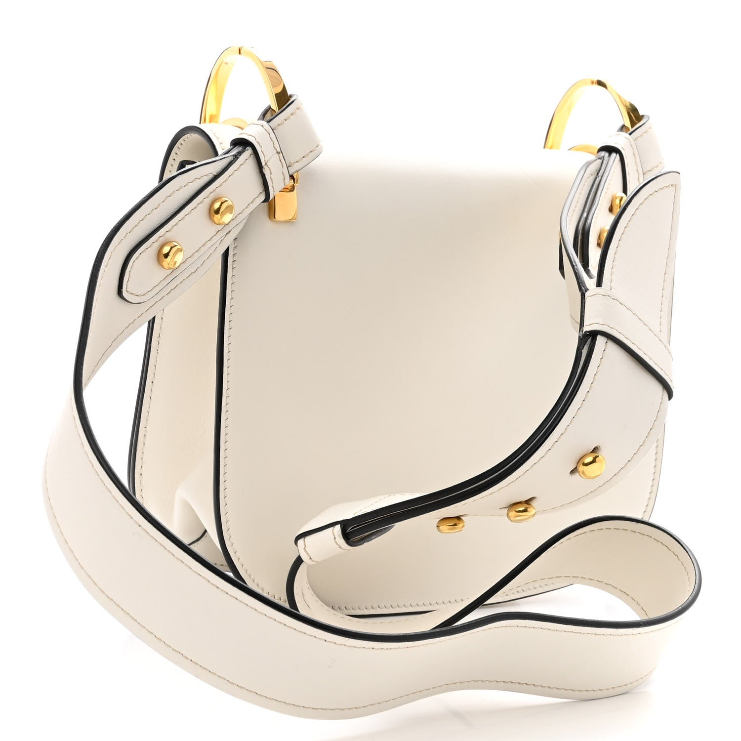 Prada City Calf Pionniere Saddle Bag White 2 of 9