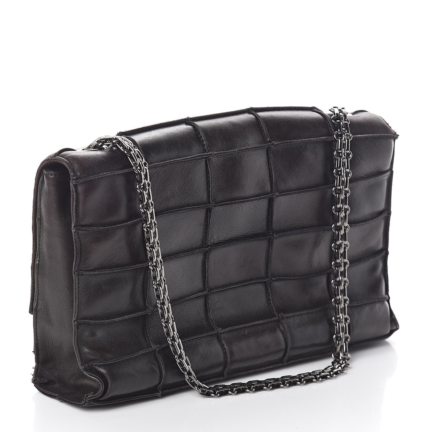 Chanel Lambskin Patchwork Medium Mademoiselle Flap Dark Brown 3 of 10