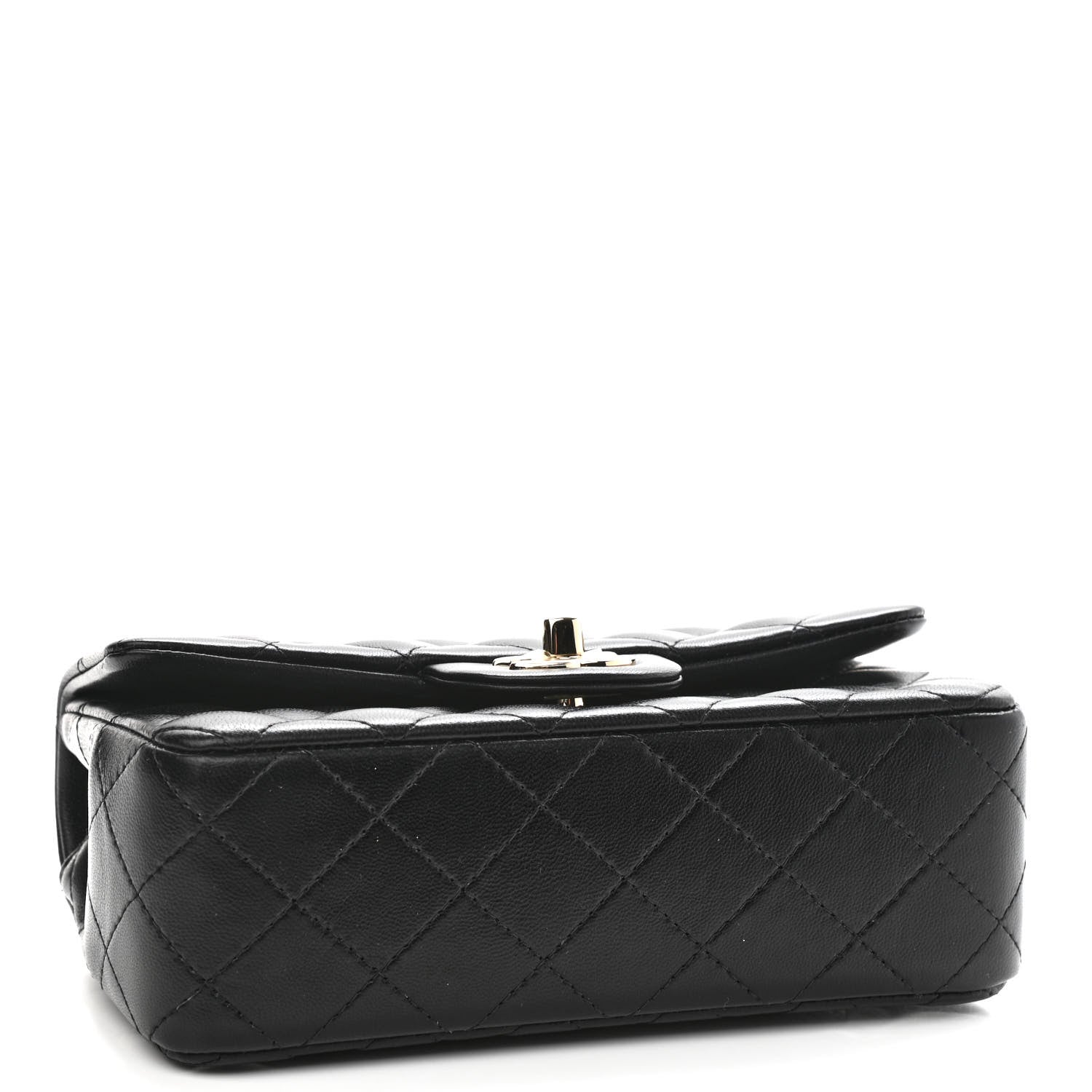 Chanel Lambskin Quilted Mini Rectangular Flap Black 4 of 10