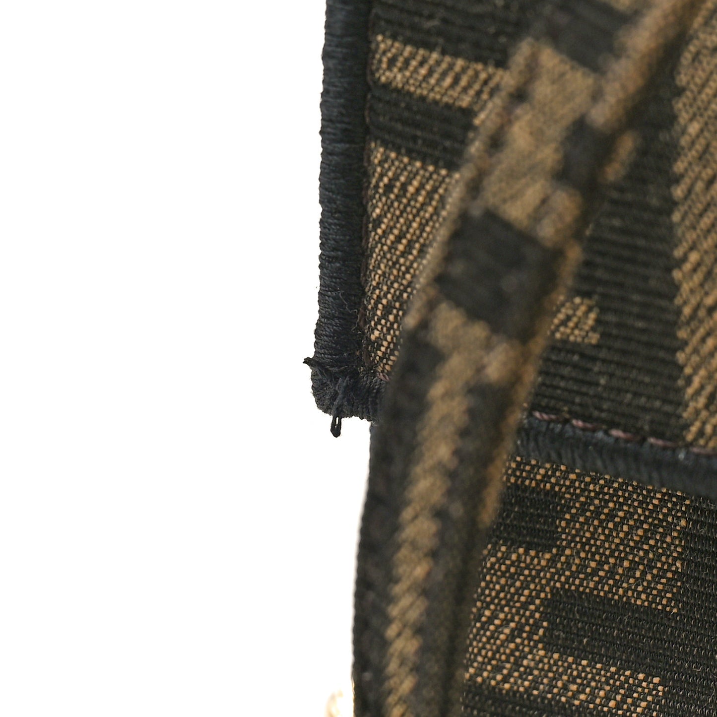Fabric Jacquard FF 1974 Mini Baguette Tobacco Moro Black