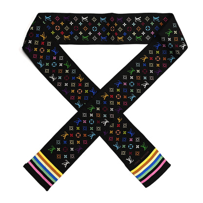 Louis Vuitton Silk Monogram Multicolor Bandeau Black 1 of 5