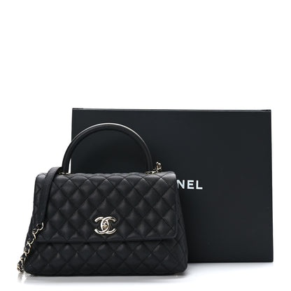 Chanel Caviar Quilted Small Coco Handle Flap Black 10 of 10