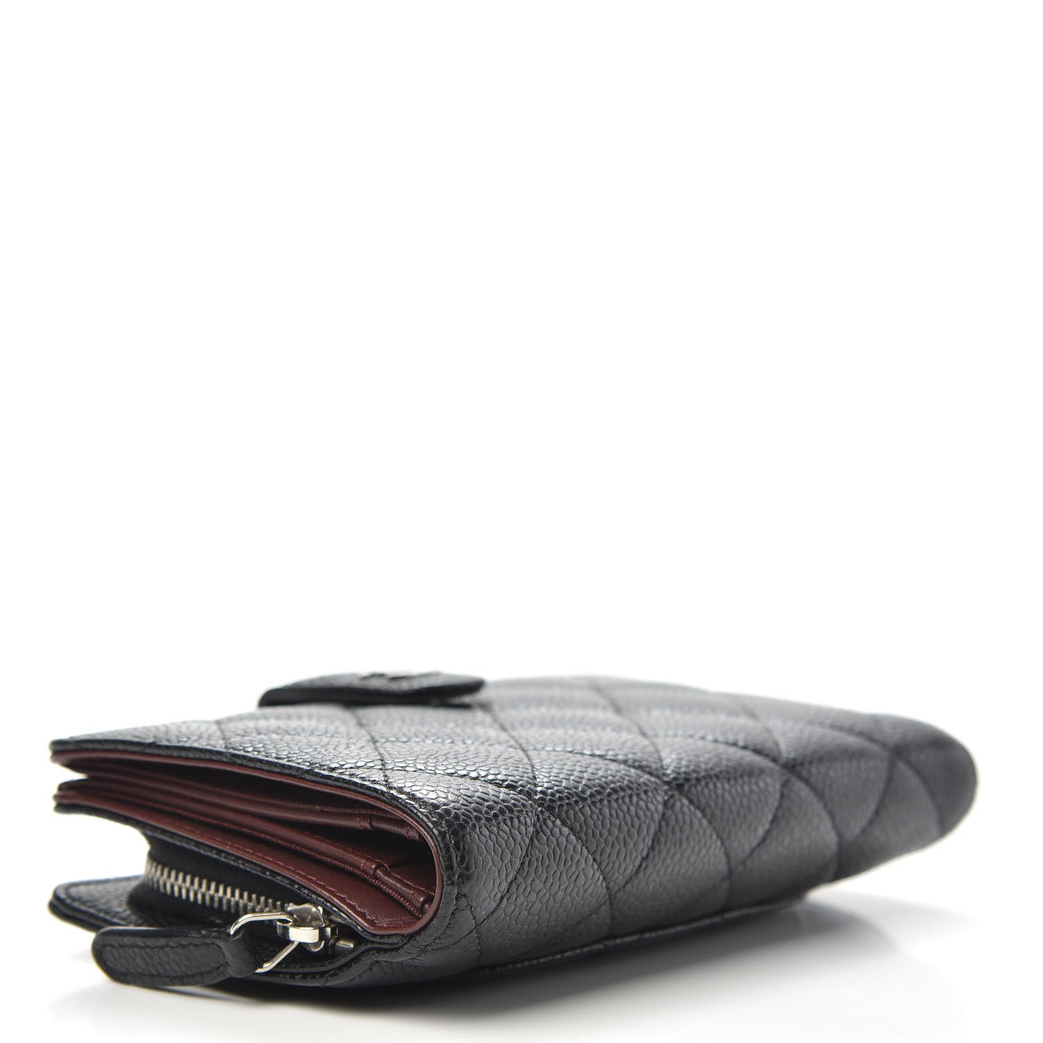 Chanel Caviar Quilted Zipped Pocket Wallet Black 4 of 7