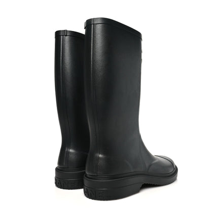 Chanel Caoutchouk CC High Boots 42 Black 5 of 10