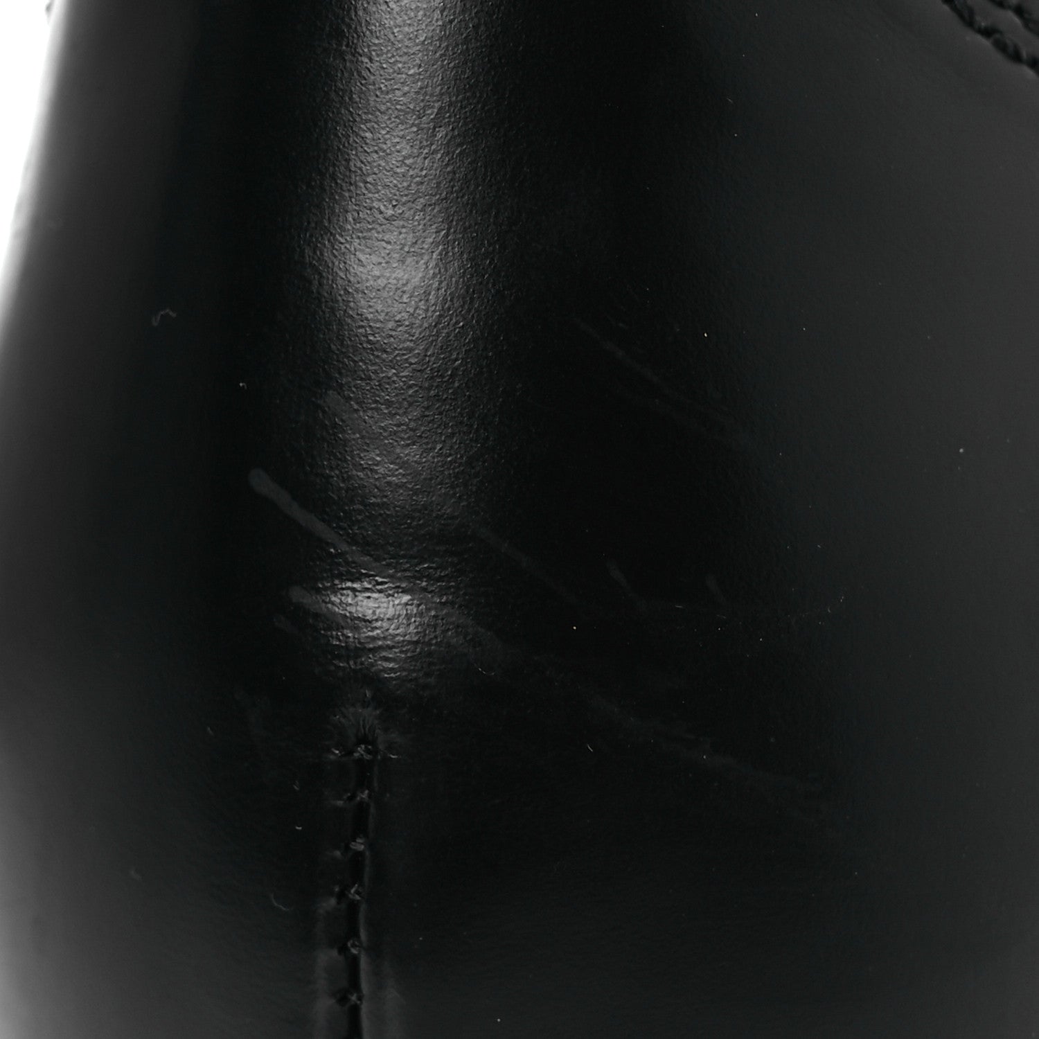 Prada Spazzolato Rois Nylon Metal Triangle Logo Monolith Pouch Pocket 55mm Boots 39.5 Black 11 of 15