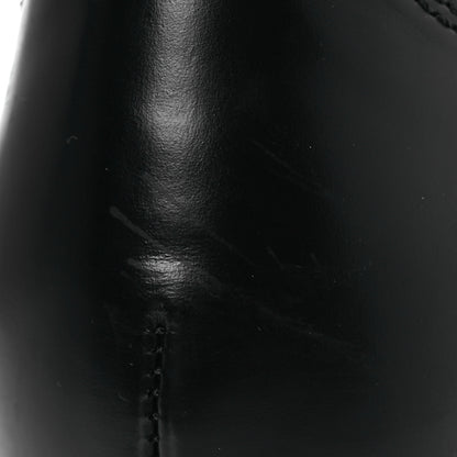 Prada Spazzolato Rois Nylon Metal Triangle Logo Monolith Pouch Pocket 55mm Boots 39.5 Black 11 of 15
