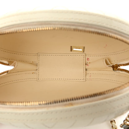 Chanel Embroidered Lambskin Chevron Quilted La Pausa Evening Bag White 5 of 14