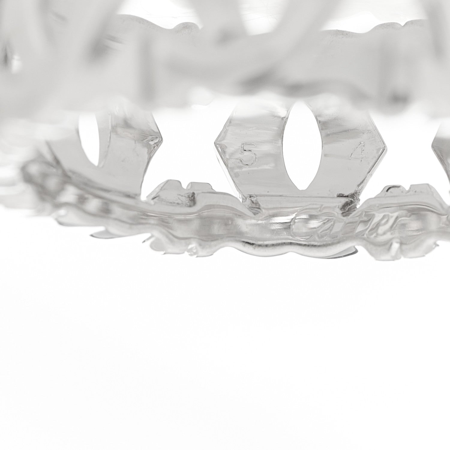 Cartier 18K White Gold Entrelaces Ring 54 6.75 5 of 5