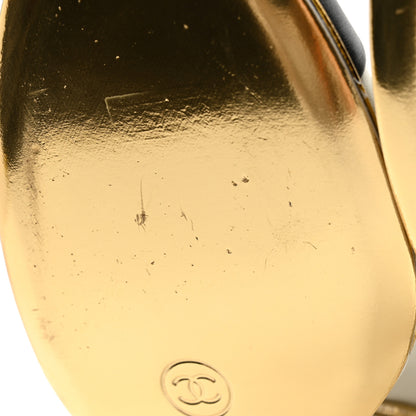 Chanel Lambskin Cap Toe Open Wedge 39 White Black 9 of 11