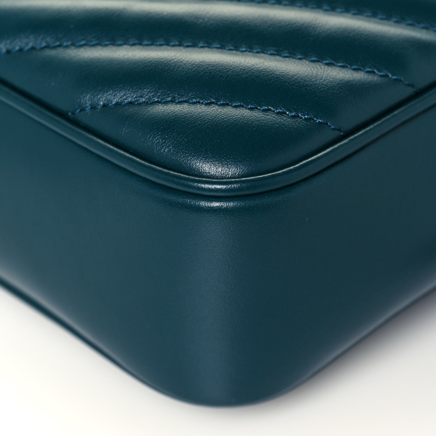 Saint Laurent Calfskin Matelasse Monogram Lou Camera Bag Sea Turquoise 12 of 12