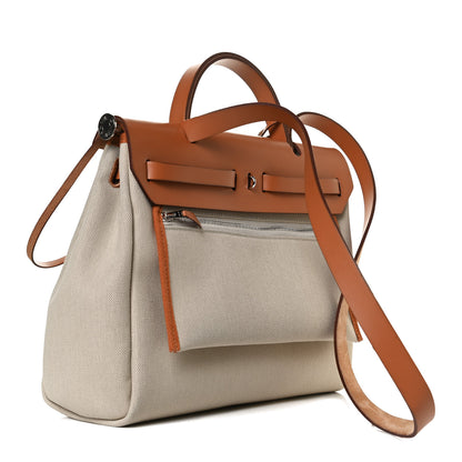 Hermes Vache Hunter Toile Herbag Zip 31 PM Trench Gold 2 of 16