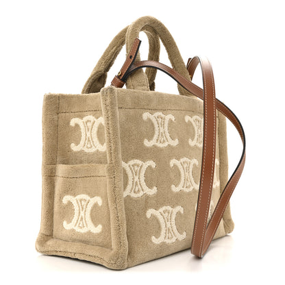 Celine Thais Triomphe All Over Small Cabas Beige Tan 3 of 11