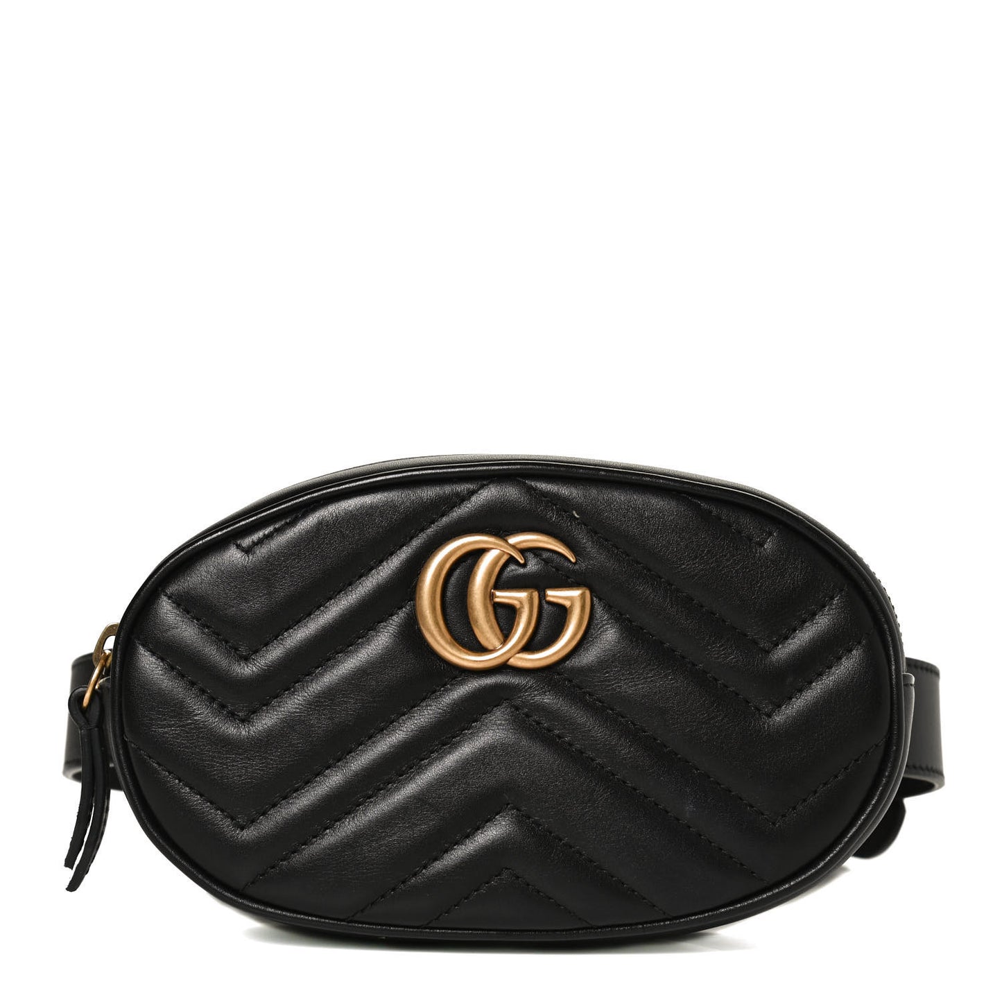 Calfskin Matelasse GG Marmont Belt Bag 95 38 Black