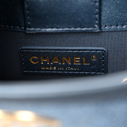 Chanel Washed Denim Quilted Hobo Blue 6 of 11