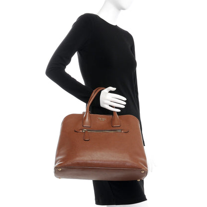 Prada Saffiano Cuir Open Promenade Tote Palissandro 3 of 13