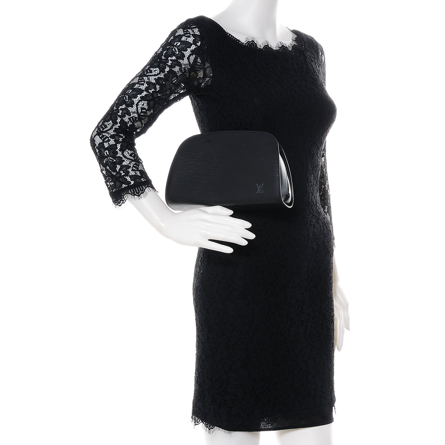 Louis Vuitton Epi Dauphine MM Cosmetic Pouch Black 2 of 7