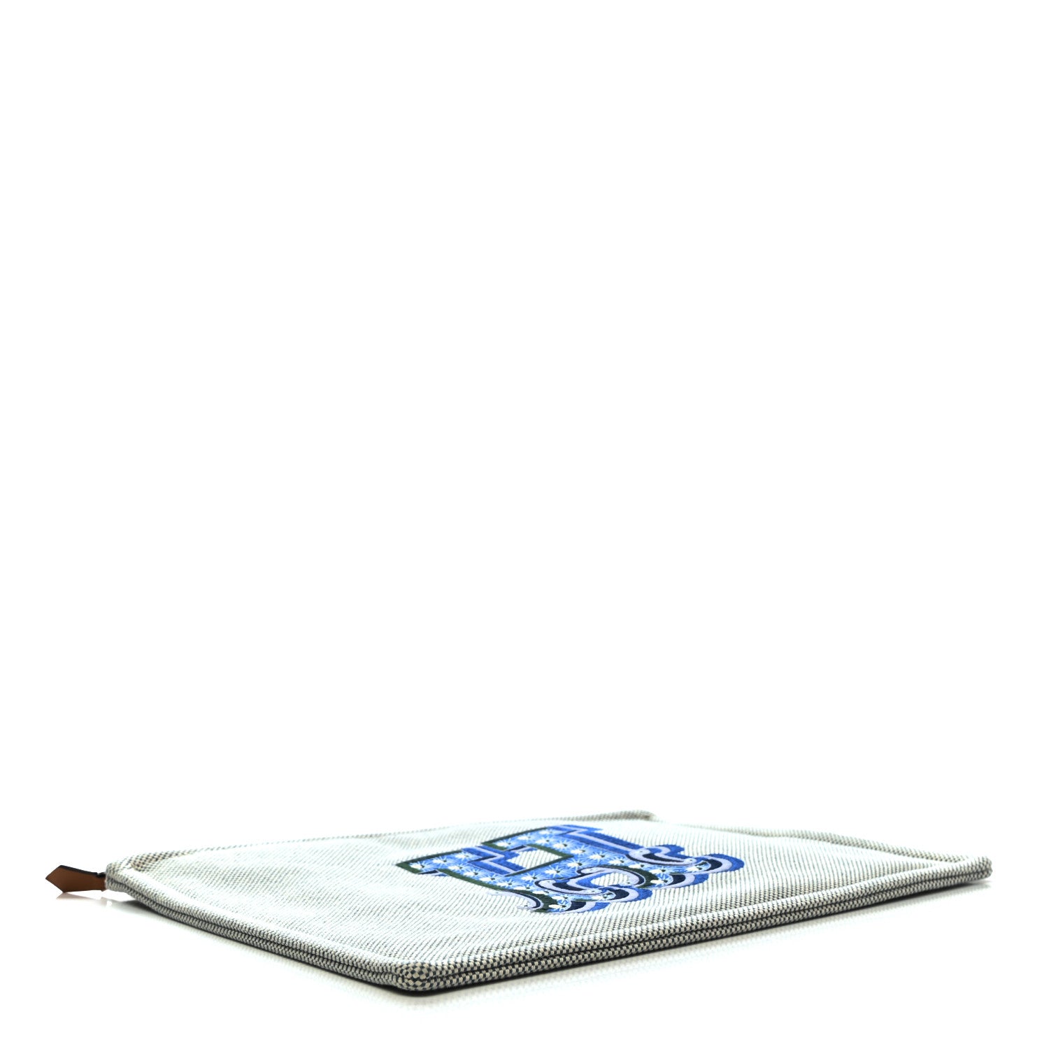 Hermes Toile H Electrique Flat Case Bleu Outremer Sapin 4 of 7