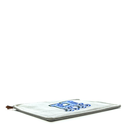 Hermes Toile H Electrique Flat Case Bleu Outremer Sapin 4 of 7