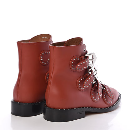 Givenchy Calfskin Studded Prue Buckle Bootie 38.5 Cognac 4 of 8