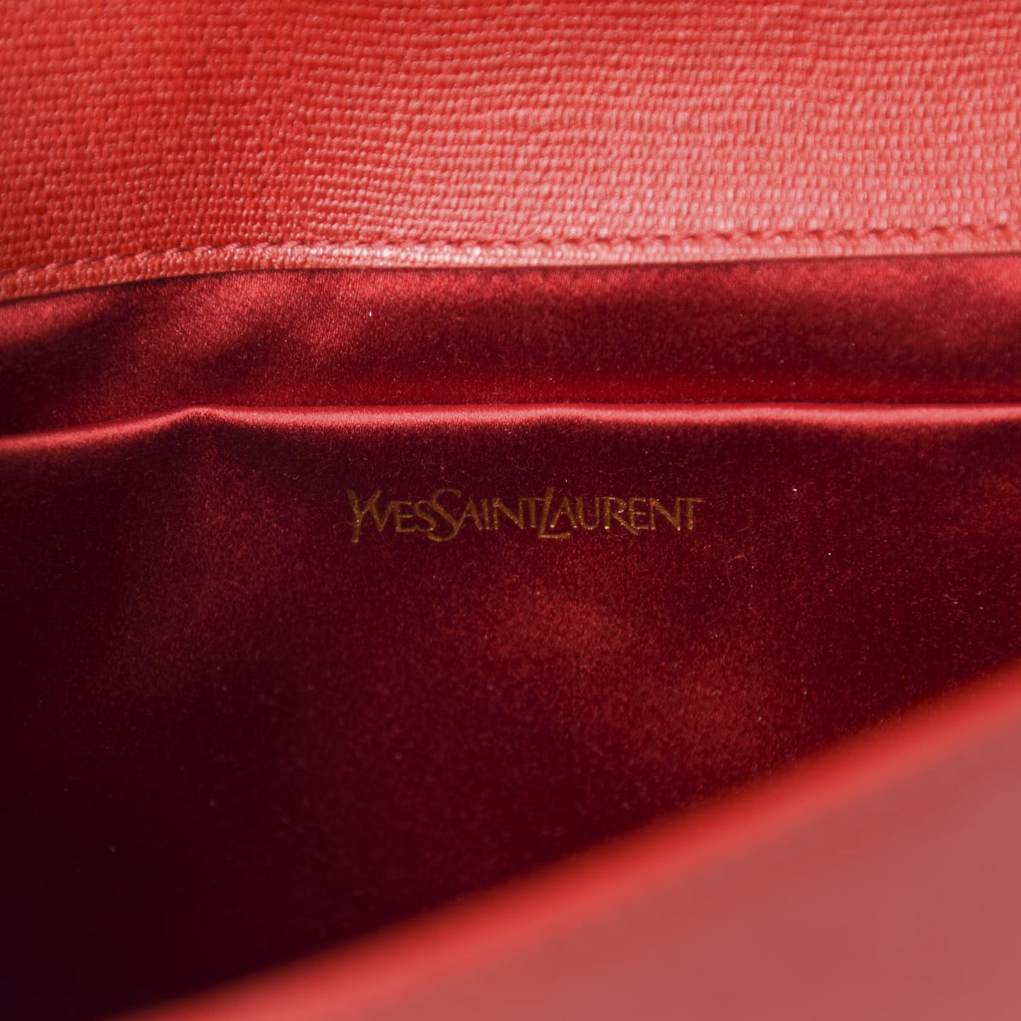 Calfskin Classic Y Ligne Clutch Red
