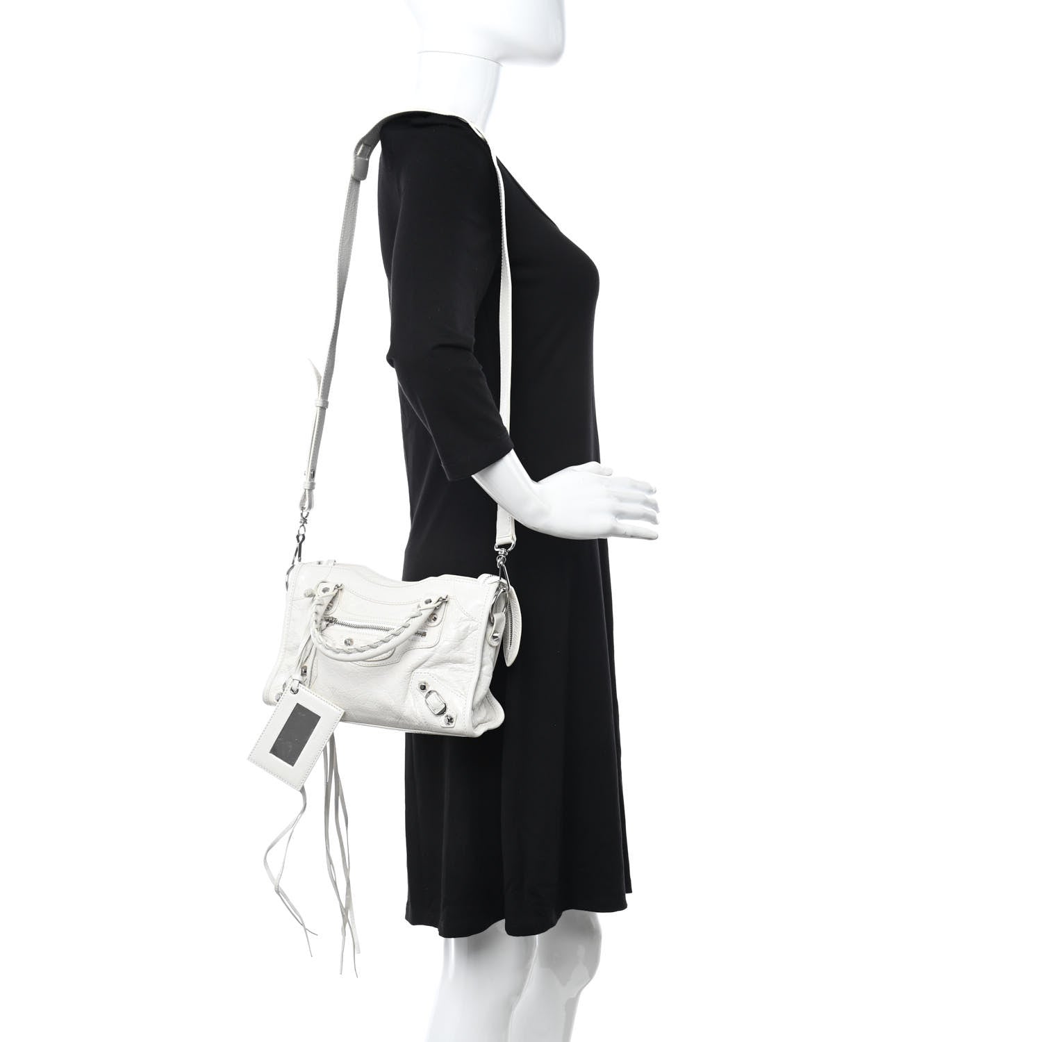 Balenciaga Agneau Classic Silver Hardware Mini City Beige White 2 of 9