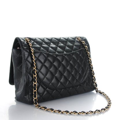 Chanel Caviar Quilted Maxi Double Flap Black 3 of 9