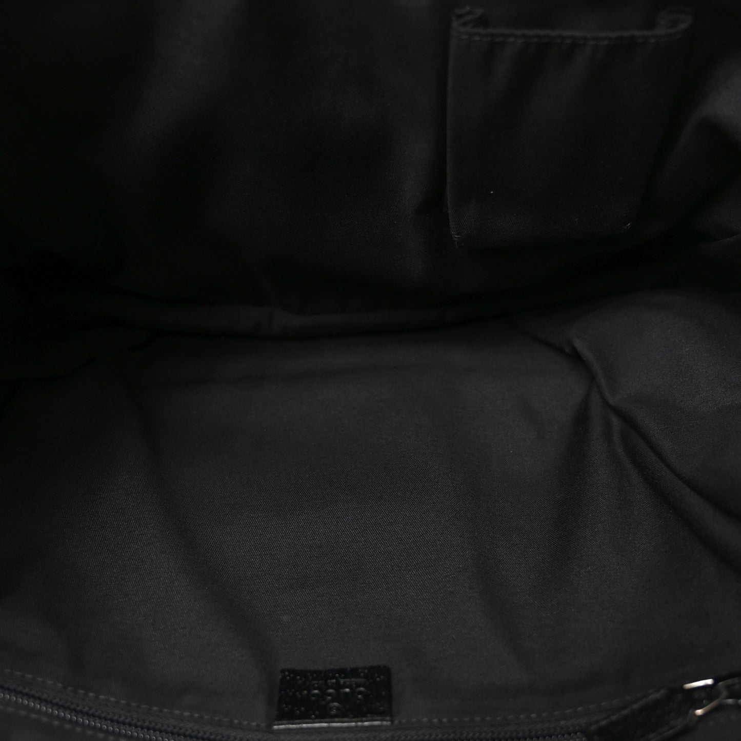 GG Monogram Medium Web Handle Double Pocket Tote Black