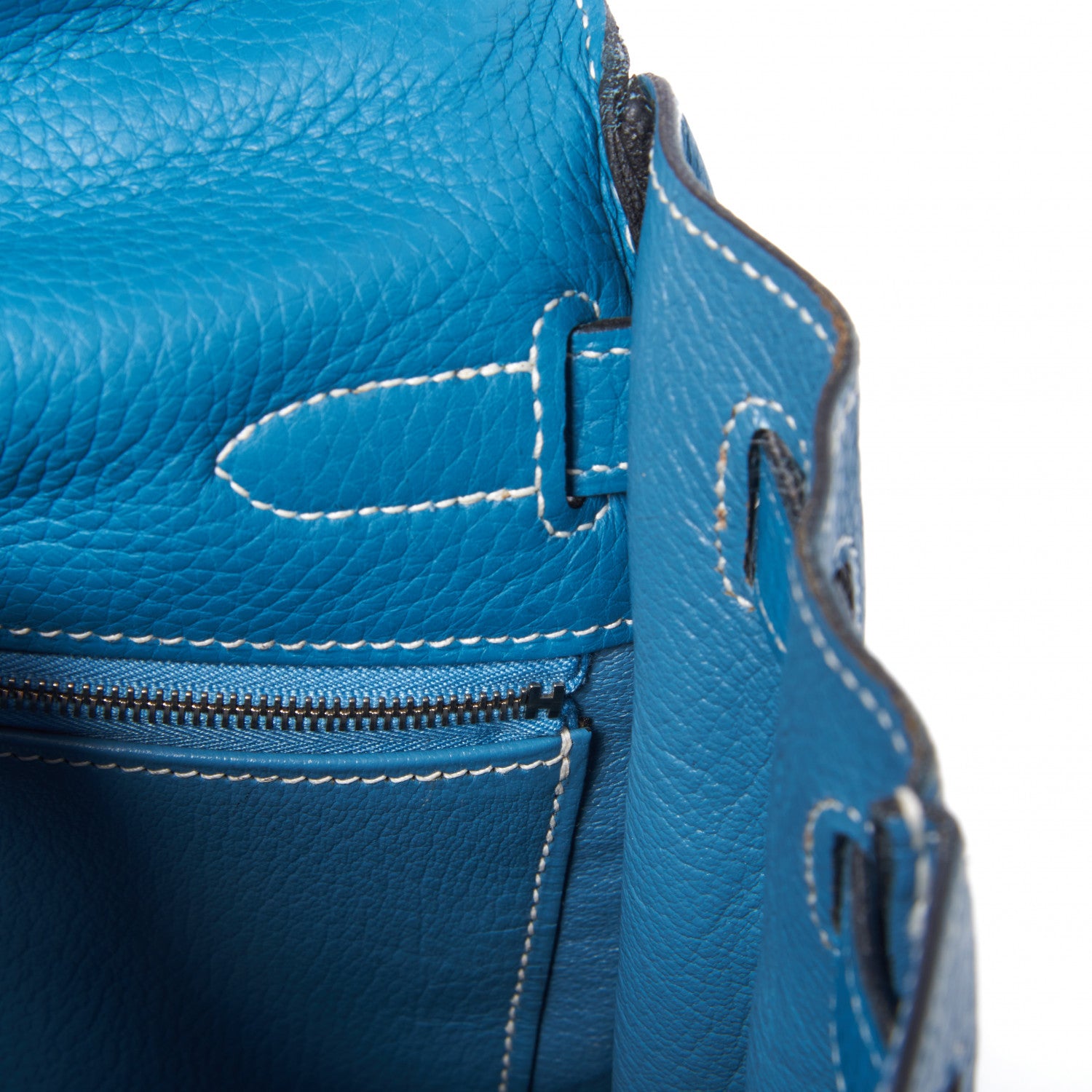 Hermes Togo Kelly Retourne 32 Blue Jean 21 of 32