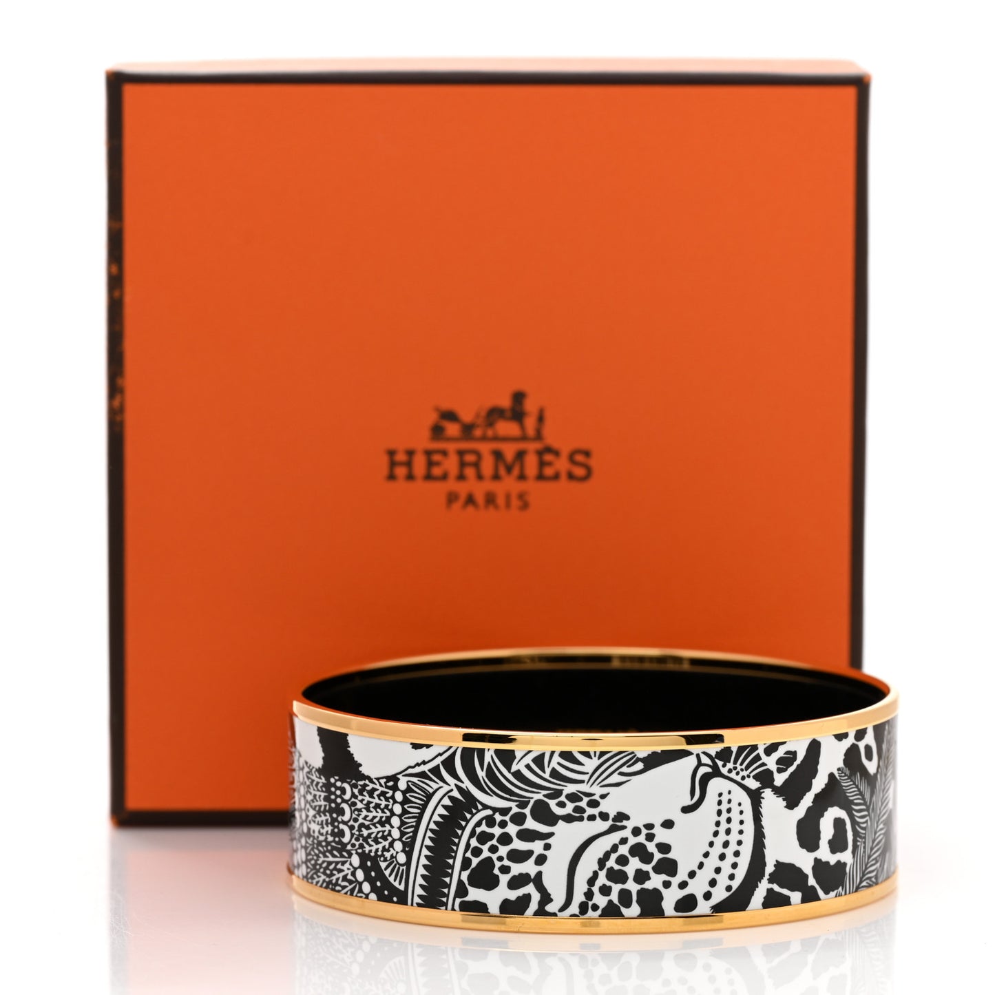 Enamel Printed Jaqar Quetzal Wide Bracelet 70