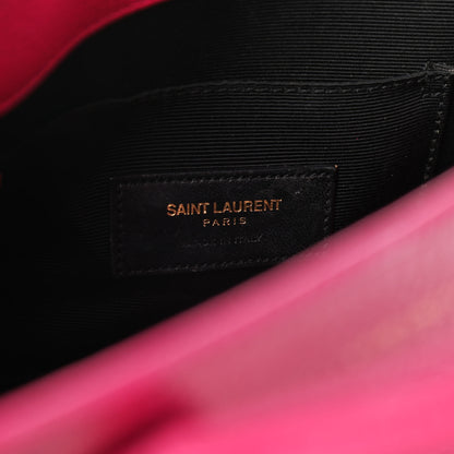 Saint Laurent Grained Calfskin Baby Sac De Jour Lipstick Fuchsia 6 of 14