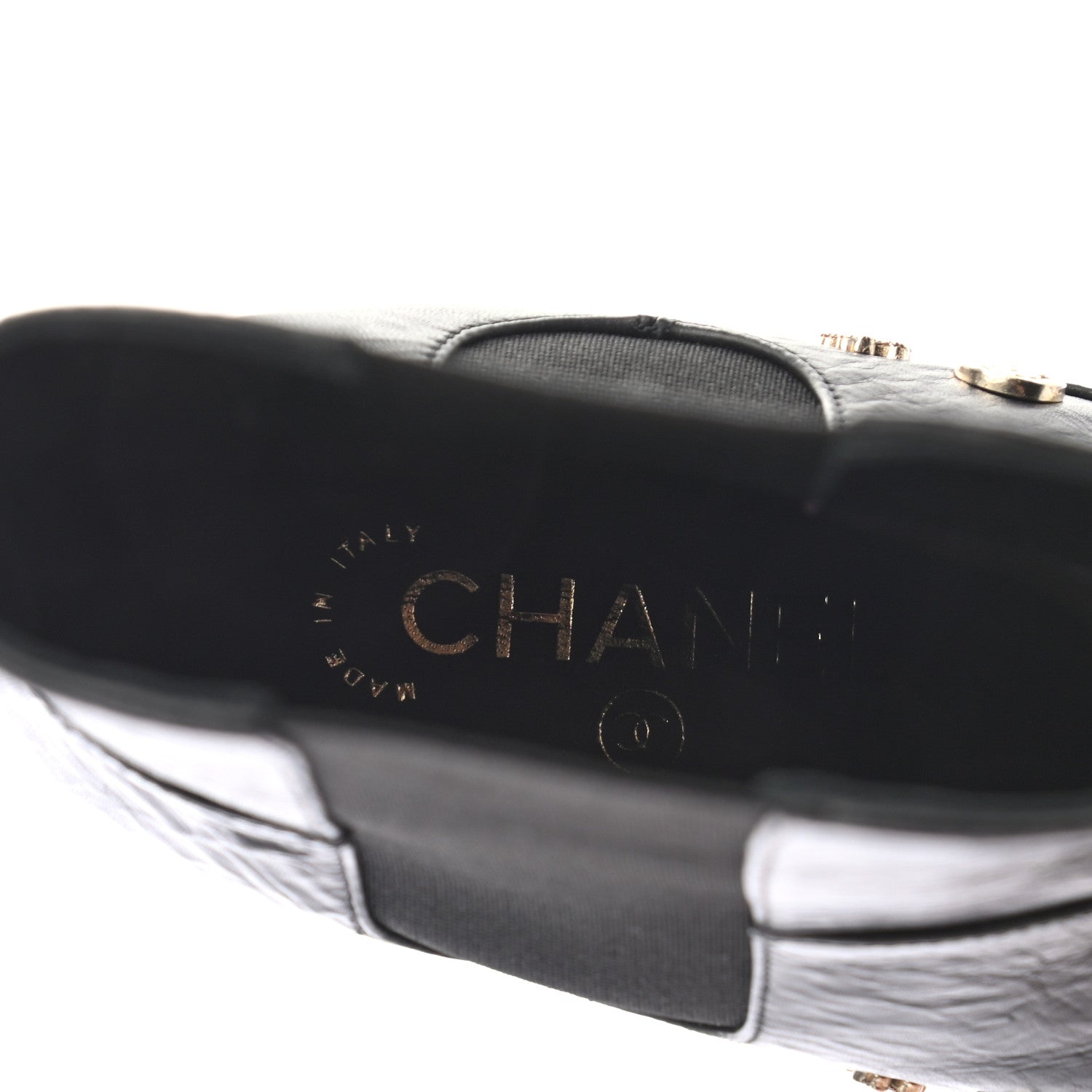 Chanel Tumbled Calfskin Short Boots 37 Black 7 of 9
