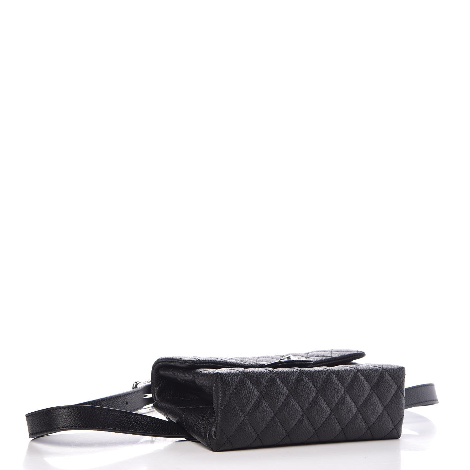Chanel Grained Calfskin Quilted 2.55 Reissue Flap Belt Bag Clutch Black 4 of 11
