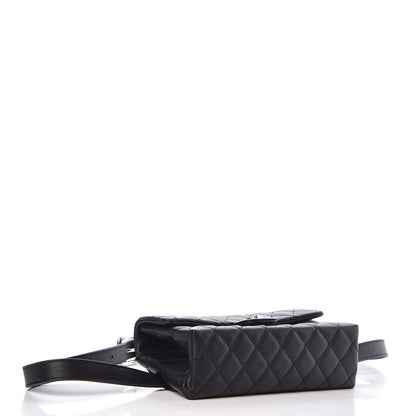 Chanel Grained Calfskin Quilted 2.55 Reissue Flap Belt Bag Clutch Black 4 of 11