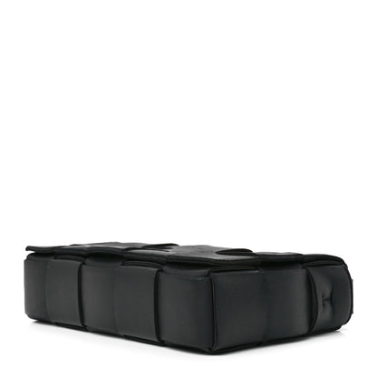 Bottega Veneta Lambskin Maxi Intrecciato Cassette Crossbody Bag Black 10 of 12
