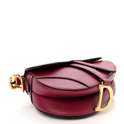 Christian Dior Grained Calfskin Mini Saddle Bag Red 4 of 10