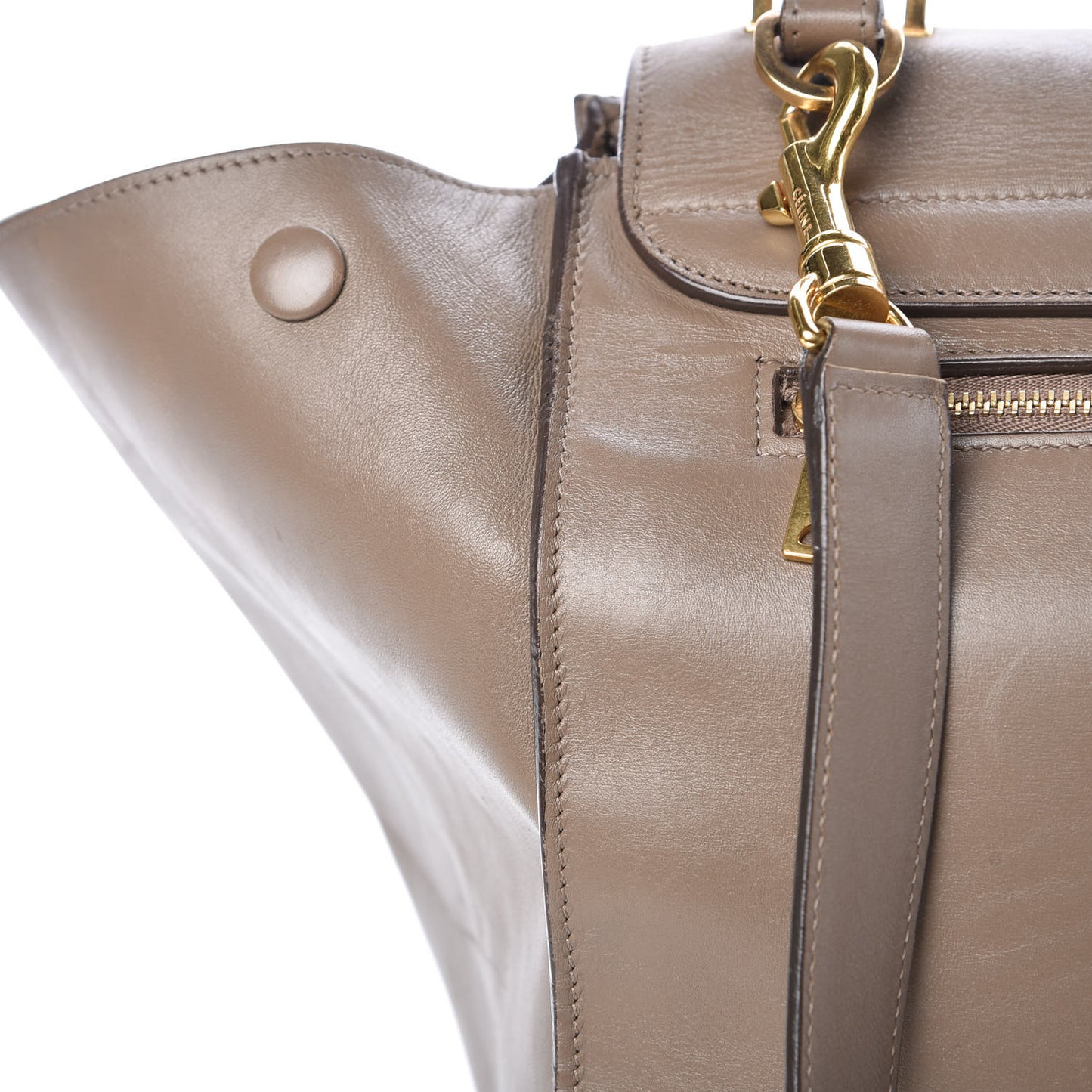 Smooth Calfskin Medium Trapeze Taupe