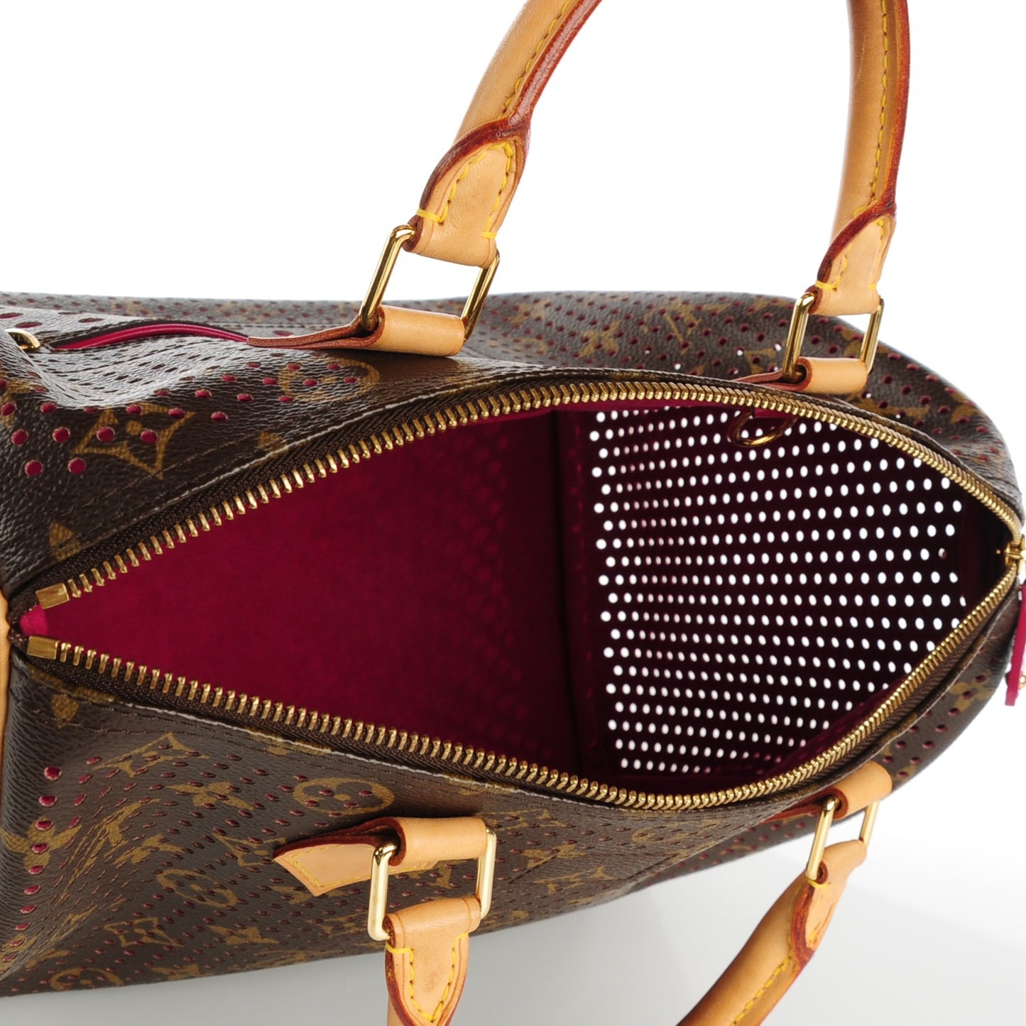 Monogram Perforated Speedy 30 Fuchsia